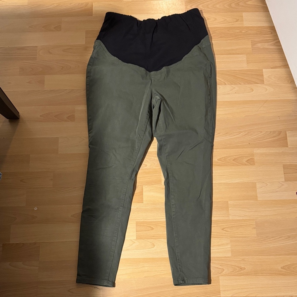 Maurices Black and Green Skinny Pants